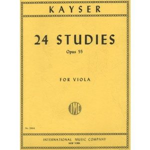 Kayser, Heinrich Ernst - 24 Studies, Op. 55 - Viola - International Music Co.